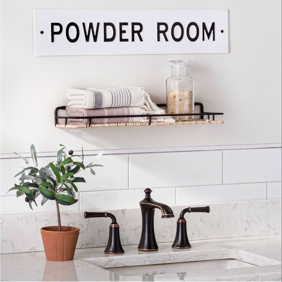 Magnolia Hearth and Hand Rattan Wall Shelf NWT - Picture 2 of 2